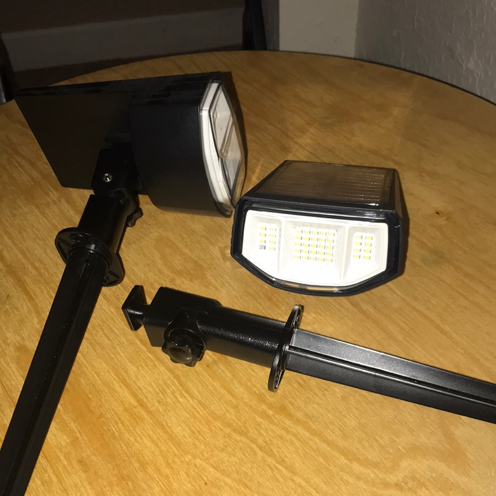 Black Outdoor Solar Spot Lights